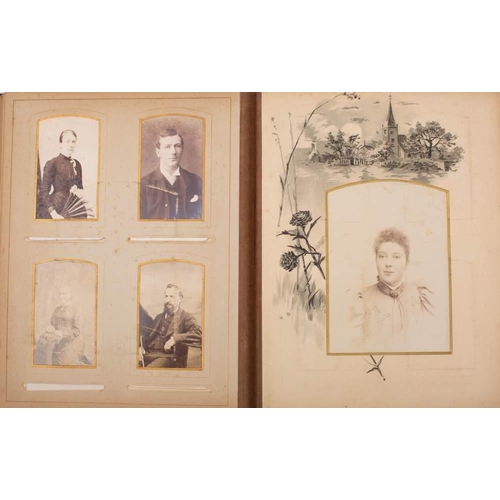 358 - CABINET & CARTE DI VISITA : Two albums containing 200 photographs one in an Album Lingua Floris, cir... 