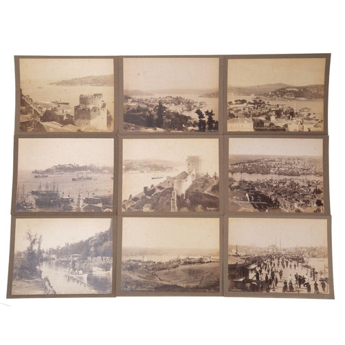 363 - CONSTANTINOPLE : 15 album photographs by Sebah and Joaillier, mounted on brown card, all but one sig... 