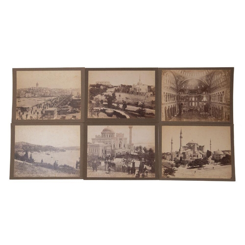 363 - CONSTANTINOPLE : 15 album photographs by Sebah and Joaillier, mounted on brown card, all but one sig... 