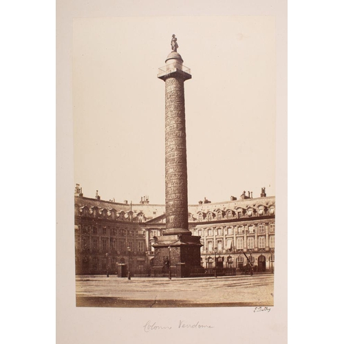 367 - EDOUARD BALBUS [1813-1889]- 'Vues de Paris en Photographie', a rare album of 21 images, contact prin... 