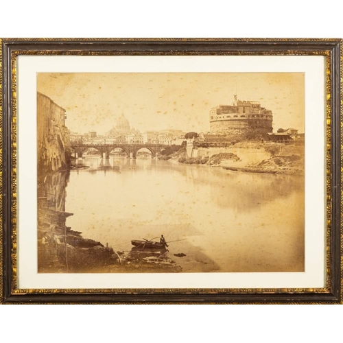 370 - FRATELLI D'ALESSANDRI [19th Century] - The Vatican & Castel Sant'Angelo, albumen print, 40 x 53cm, f... 