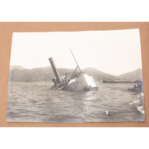 374 - HONG KONG : Photograph album, 24 photographs (approx. size of photographs)  145 x 105mm, mainly depi... 