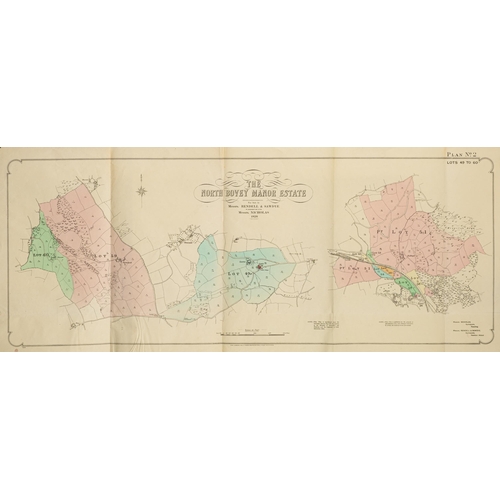 393 - NORTH BOVEY : Ten estate plans for the sale of ''The North Bovey Manor Estate,''1928 offered by Rend... 