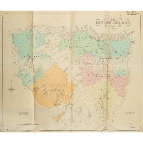 393 - NORTH BOVEY : Ten estate plans for the sale of ''The North Bovey Manor Estate,''1928 offered by Rend... 