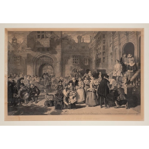 433 - FRITH, W. P - '' Coming of Age in the Olden Times.'' large steel engraving by F. Hull 900 x 570mm, A... 