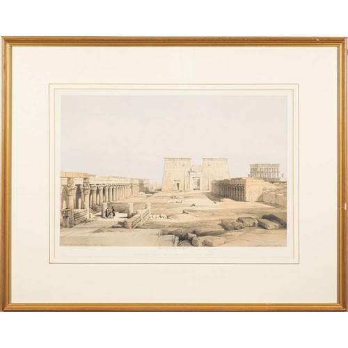 451 - ROBERTS, David - Two large lithographs, being '' Grand Approach to the Temple of Philae ... Nubia,''... 