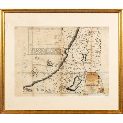 453 - SDUK : Arabia with Egypt, Nubia and Abyssinia - hand coloured map, 400 x 320mm, c1840s. With a frame... 