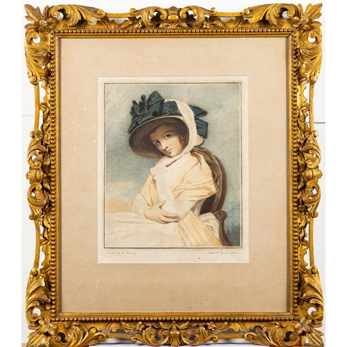 455 - SMITH, J. R  (engraver) '' A Wife,'' hand coloured mezzotint after J. R. Smith, size : 395 x 275 mm,... 