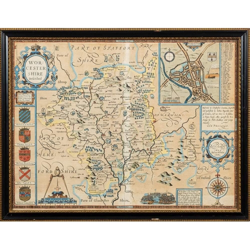 458 - SPEED, John - Worcestershire Described : hand coloured map, size : 515 x 385 mm, John Sudbury  & Geo... 