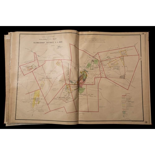 462 - WITWATERSRAND GOLDFIELDS : ''An Atlas of the Witwatersrand Goldfields in the South African Republic,... 