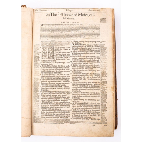 68 - BIBLE : [ The Rare First Printed Folio Edition of the Geneva / Breeches Bible ] English black letter... 