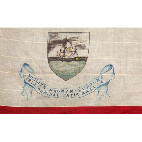 106 - A Victorian Admiralty White Ensign by Ratesy of Cowes with armorial to canton for 'The Great Seal of... 