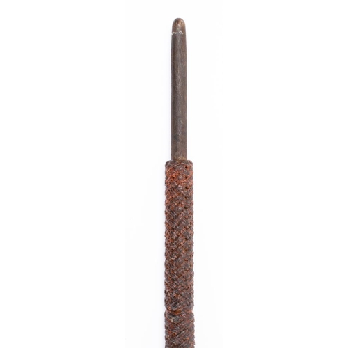 146 - Ray Tucknott. A knotwork walking cane with cared head pommel: 130cm   *Notes- Ray Tucknott joined th... 