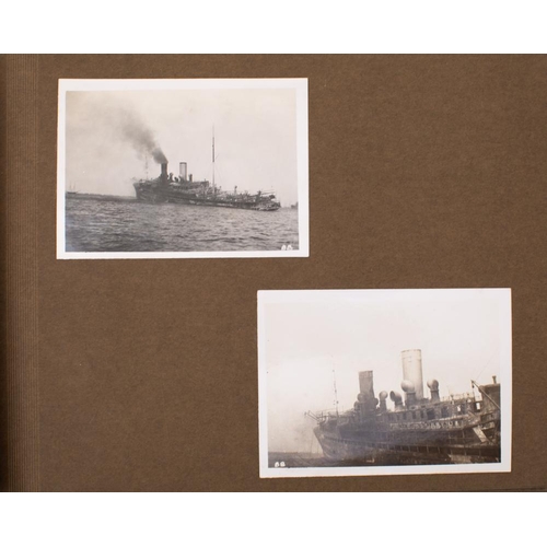 175 - A WWII period photograph album and service record for William Arthur Francis Fryer, HMS Ark Royal:  ... 