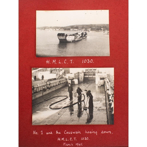 177 - Two photograph albums relating to HM Landing Craft Tank 1030: dating between Mach 1945 and 1947 (2)