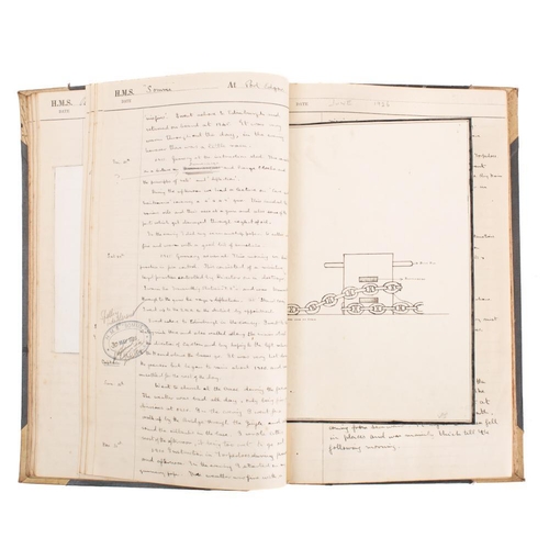 183 - An early 20th century manuscript midshipman's journal for HMS Ramillies, January to May 1926 and HMS... 