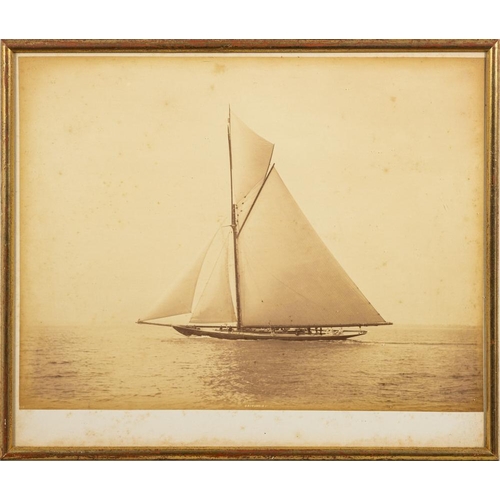 195 - A late 19th century photograph 'Prince of Wales 'Aline' Jubilee Race 1887' by West & Son, Southsea: ... 