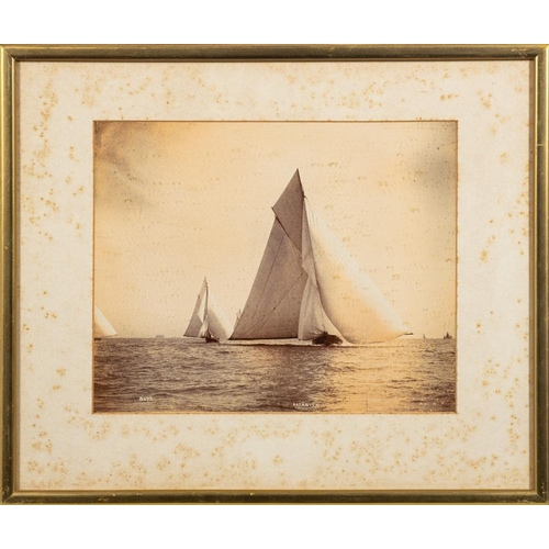 195 - A late 19th century photograph 'Prince of Wales 'Aline' Jubilee Race 1887' by West & Son, Southsea: ... 