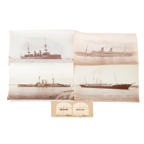 213 - An album of thirty-six albumen whole plate prints of steam ships built in the mid 19th Century,:- sh... 