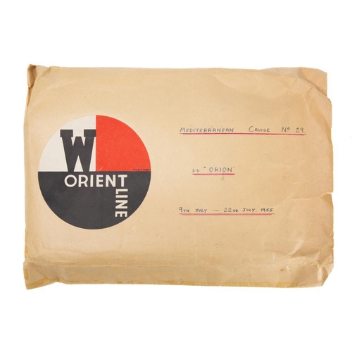 239 - A collection of 1950s Orient Line ephemera for SS 'Orion' and SS 'Orsova':  comprising SS 'Orion Med... 