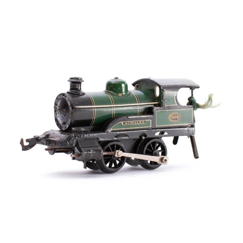 1026 - Bing O gauge 0-4-0 GWR green clockwork locomotive 'Achilles': No. 504.