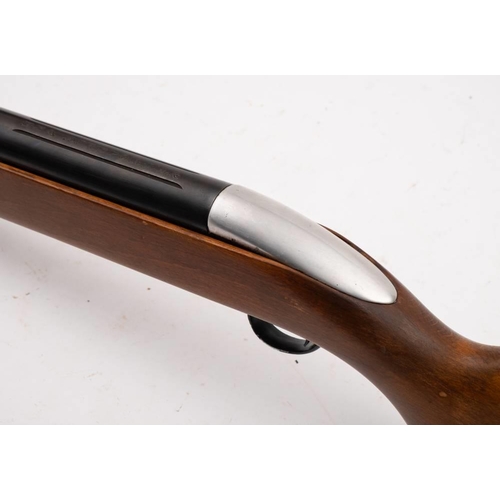 105 - A BSA  Airsporter .22 calibre air rifle: on a beech semi pistol grip stock with sling swivels.