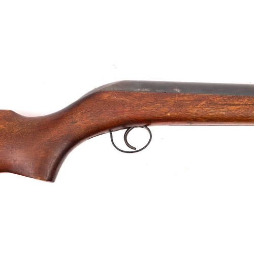 111 - A BSA Cadet .177 air rifle: on a plain semi pistol grip stock.