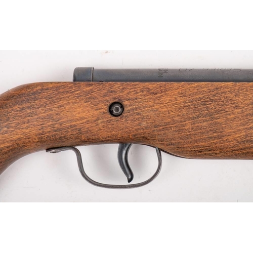 115 - A Diana Series 70 Mod 74 .177 calibre air rifle: on a beech stock.