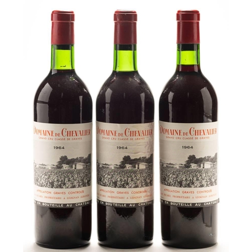 1230 - Three bottles of Domaine de Chevalier Grand cru Classe de Graves, 1964: (all low neck) (3)