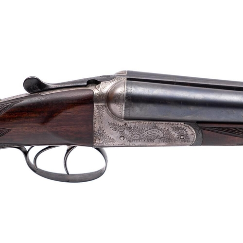 128 - A 12 bore side by side boxlock non-ejector by James MacNaugthon, Edinburgh: serial number '1734',  3... 