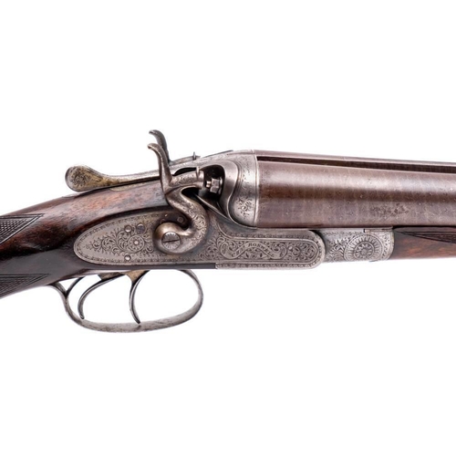 129 - A 12 bore side by side sidelock hammer shotgun by Charles Boswell. London: serial number '12995',  3... 