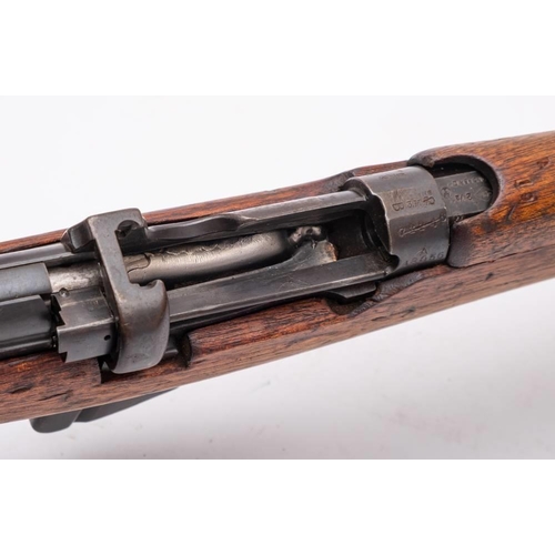 132 - A converted .410 bore Lee Enfield bolt action shotgun: No.48056,  the full stock with sling mounts, ... 