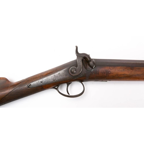 142 - A 19th century percussion cap single barrel fowling gun by Mortimer, London: the 30 inch three stage... 