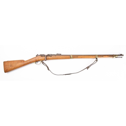 147 - A French St Etienne Fusil Gras MLE 1874 pattern 11mm, M80 bolt action rifle: serial number '29342', ... 