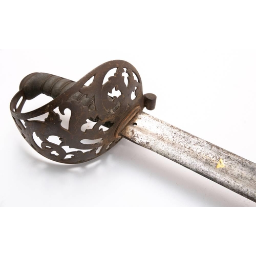 168 - A late 18th/early 19th century Persian made? European pattern Light Cavalry sword: the slightly curv... 