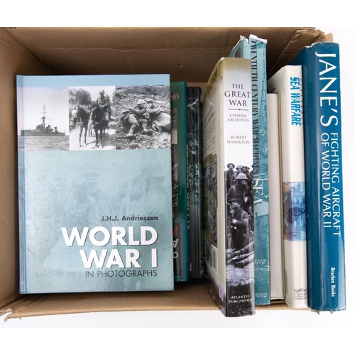 246 - Two boxes of military and other books.: