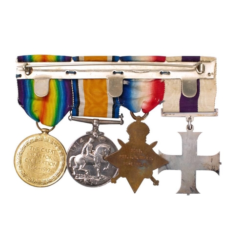 252 - A WWI Military Cross group of four to ' 2nd Lieut A N Gould':, Military Cross, 1914-15 Star '2051 Pt... 