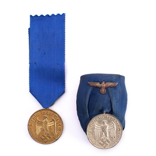 270 - Two Third Reich period Army Long service awards: for four and twelve years service,  (2).