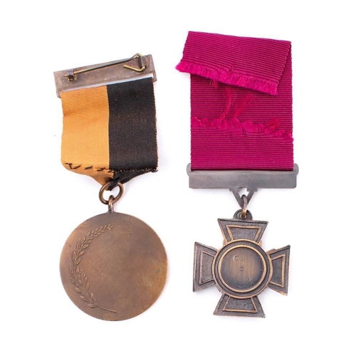 283 - A replica  Victoria Cross: a replica Eire General Service Medal and a replica The Kings Royal Rifle ... 