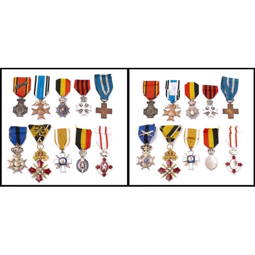 291 - A group of world orders and decorations: including a WWI Italian War Cross, a Belgian Order of Leopo... 