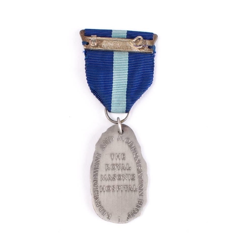 322 - Two silver sports medallions: together with two Masonic jewels and one other lodge jewel, 1.4oz.