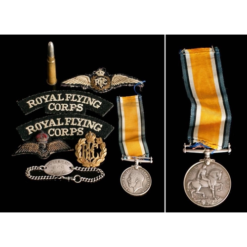 335 - A  WWI War Medal to Lieutenant Charles Henry Morris Platt, 52nd Squadron Royal Flying Corps: togethe... 