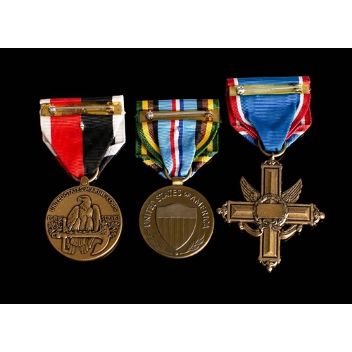 350 - A USA Distinguished Service Cross in case of issue: together with a USMC Occupation Service Medal an... 