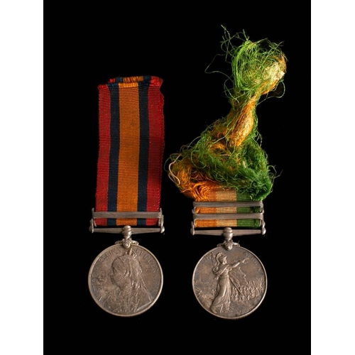 355 - A South African pair: Queen's South Africa Medal 'Serjt S Chase CMSC' and King's South Africa Medal ... 