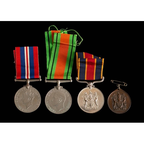 357 - A Rhodesian Police Reserve Long Service Medal '5325M F/R H Von Memerty': together with a 1939-1945 W... 