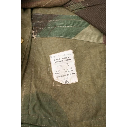 418 - A WWII  Airborne Division Denison Smock by John Gordon & Co, size 3, dated 1944: green and brown cam... 