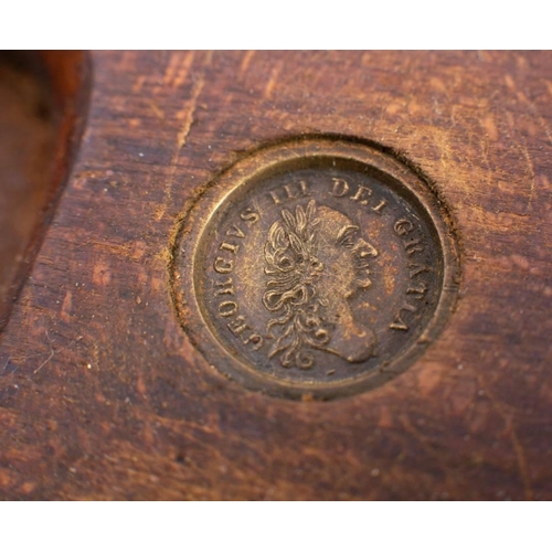 466 - Two early 20th century Taylor pattern 'Guinea' rip saws: both inset copies of George III Guinea to h... 