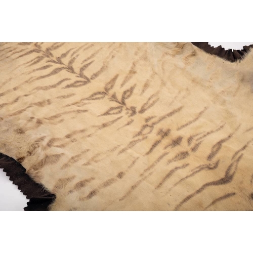 55 - A pair of taxidermy Tiger skin (Panthera tigris) rugs by Van Ingen & Van Ingen, Mysore: numbered '1 ... 