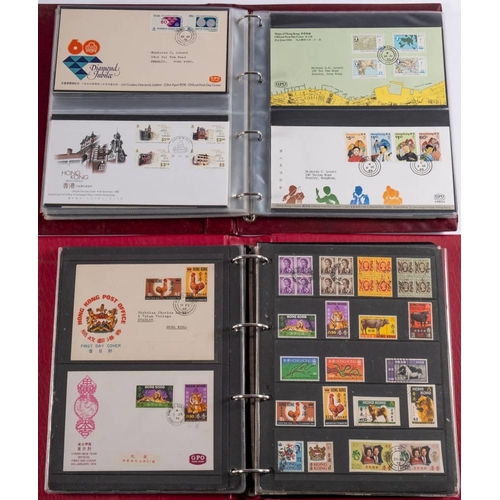 651 - A Q.V. to Q.E.11 mint and used collection of Hong Kong stamps in two albums with Q.V. values to 96c.... 