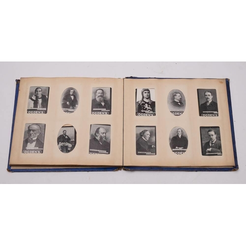 728 - An early 20th century Ogden's Photo Cigarette card album: with part sets of Odgens cricketers, pugil... 